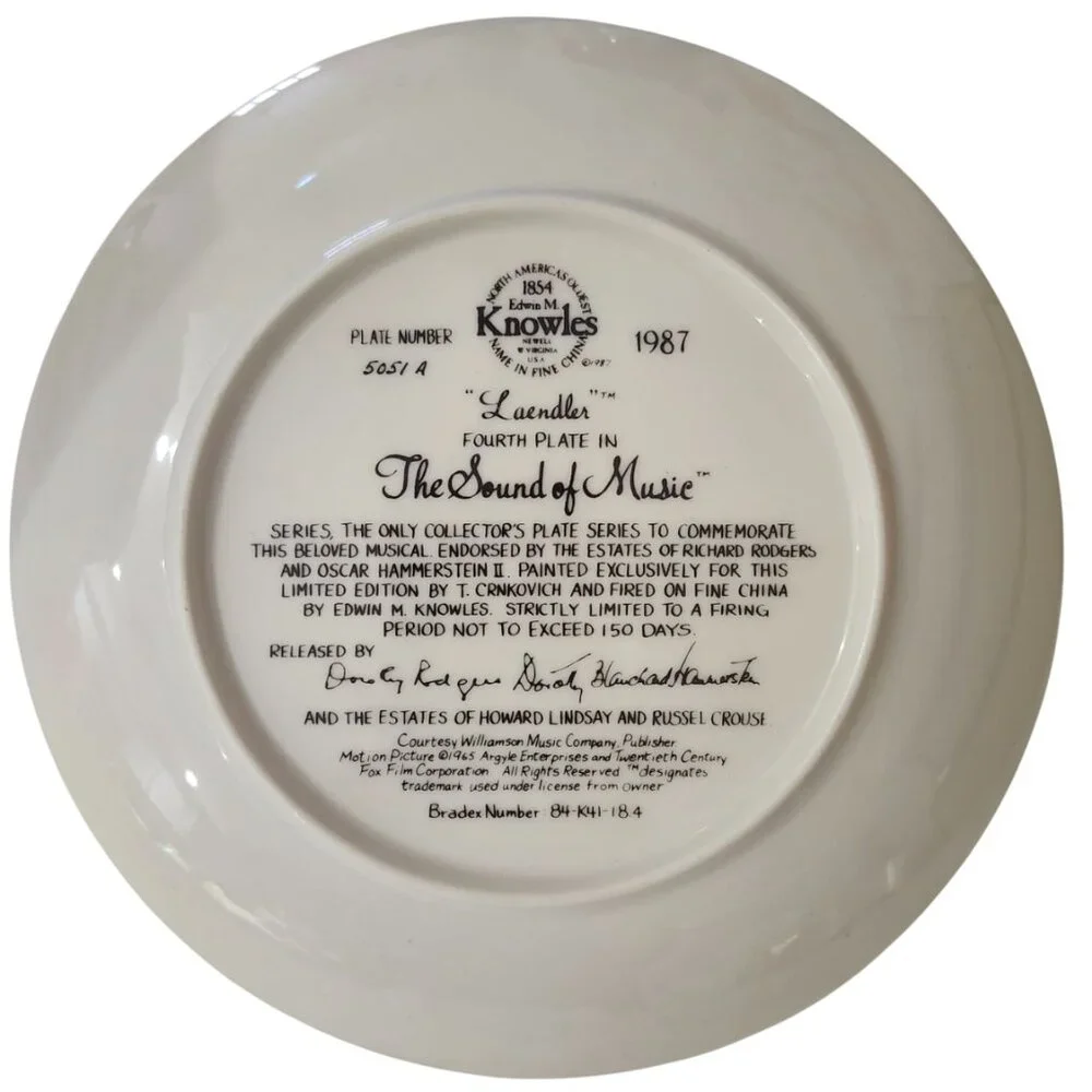EDWIN M.KNOWLES COLLECTOR PLATE vintage sound